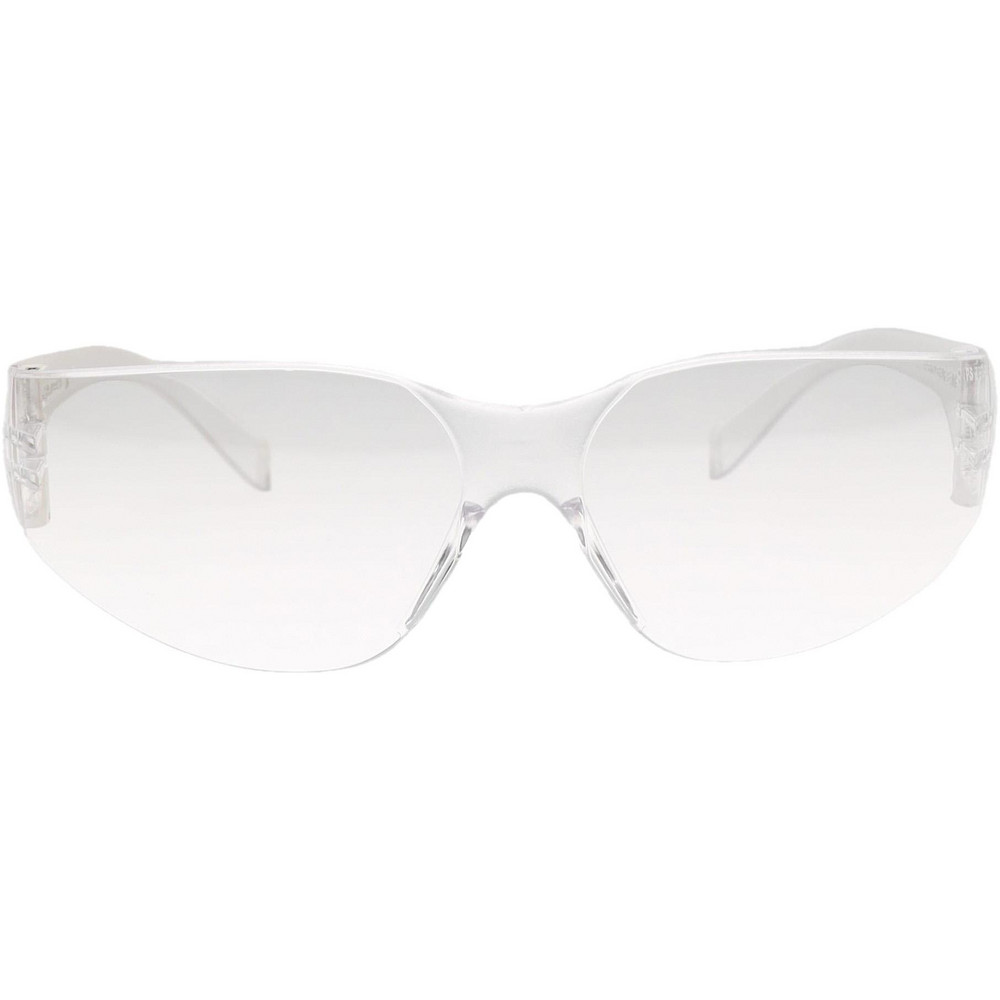 Safety Glasses: Scratch-Resistant, Polycarbonate, Clear Lenses, Frameless
