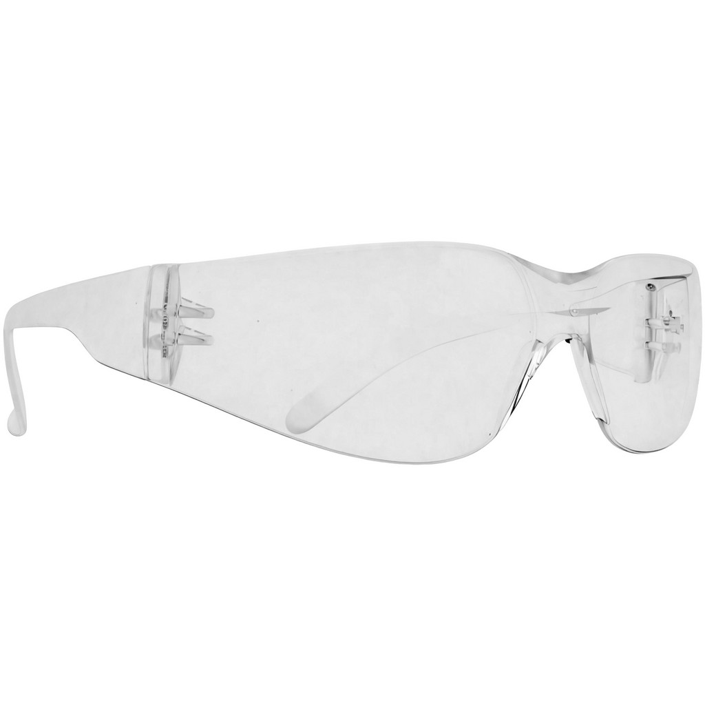 PRO-SAFE Safety Glasses: Anti-Fog & Scratch-Resistant, Polycarbonate, Clear Lenses, Frameless - Clear Frame, Non-Adjustable Temples, Series Mac 3