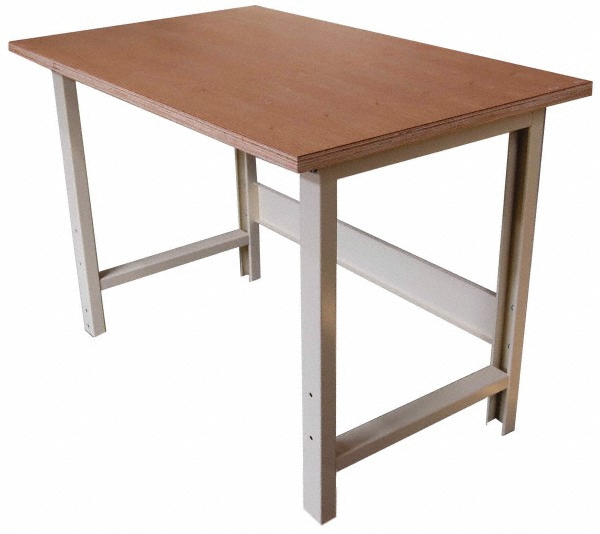 Work Bench: 72" Wide, 48" Deep, Hardboard Top - Comfort Edge