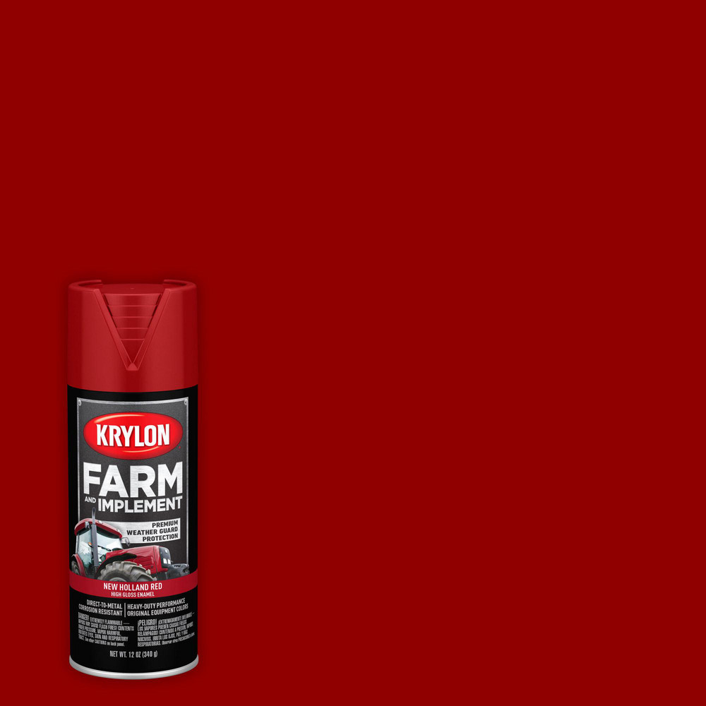 Spray Net Red Color Krylon - Spray Paint: Red, High-Gloss, 12 oz Net Fill, Lacquer | MSC Direct