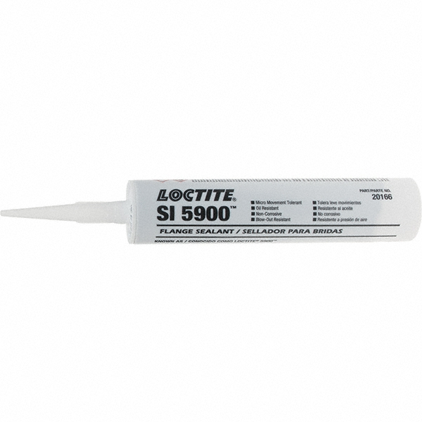 Sealant: 300 mL Cartridge, Black, Silicone - 5900 300ML EN LOCTITE RTV FLX FLNGESLNT