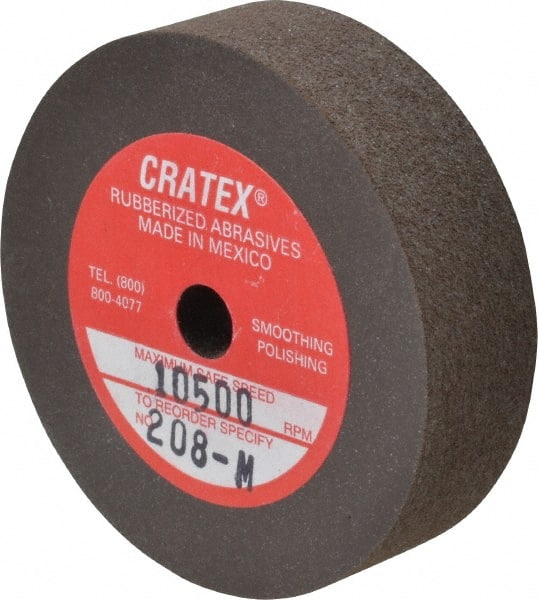 Cratex 208 F Surface Grinding Wheel: 2" Dia, 1/2" Thick, 1/4" Hole 
