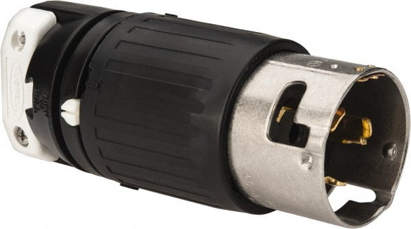 Hubbell Wiring Device-Kellems CS8165C Locking Inlet: Plug, Industrial, Non-NEMA, 480V, Black & White 