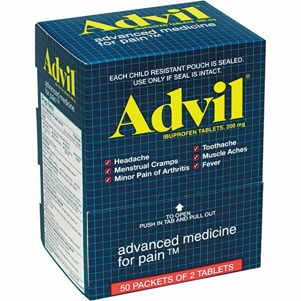 Advil 2 50 Packs Advil Tablets 94103389 MSC Industrial Supply