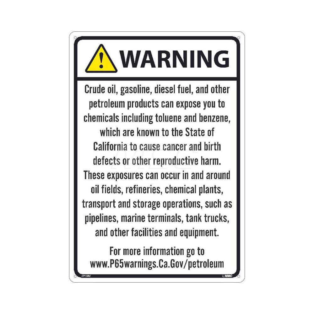 AccuformNMC Chemical & Hazardous Material Sign Rectangle, Crude oil