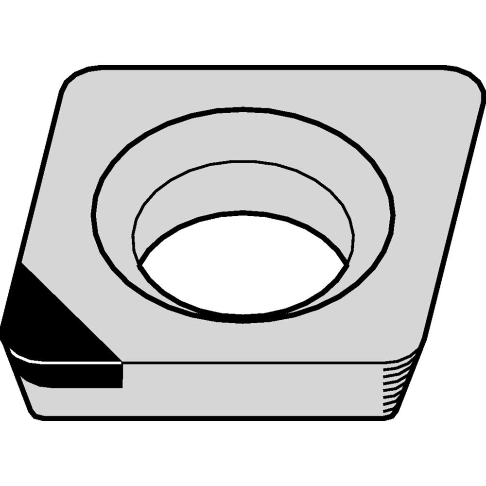 Boring Inserts: Insert Style: CDHB; Insert Size Code: 1206; Insert Material: Polycrystalline Cubic Boron Nitride (PCBN); Material Grade: H25
