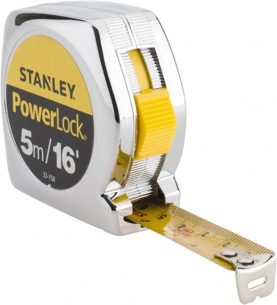 MSC Stanley 34-106 100' x 3/8 Yellow Blade Tape Measure 1/8 Graduation