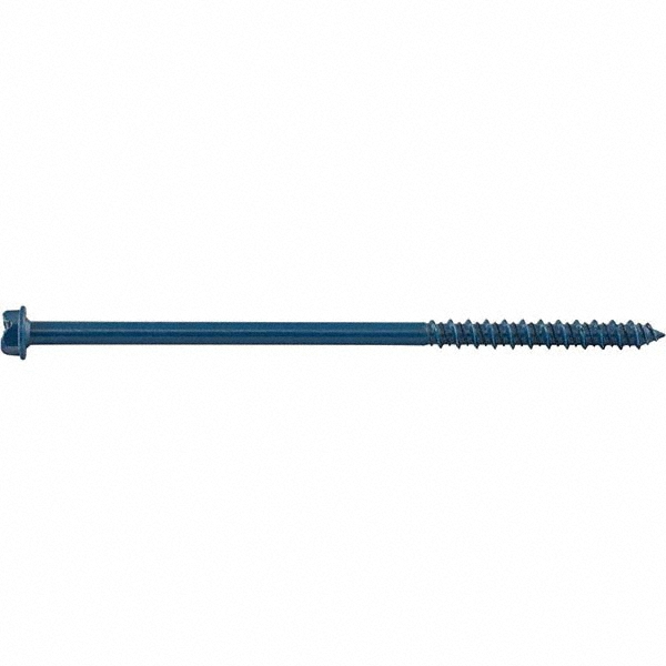 DeWALT Anchors & Fasteners 1/4" Diam, 5 Length Under Head, Hex Drive Concrete Screw & Masonry Fastener - Carbon Steel, Blue StalGard Finish