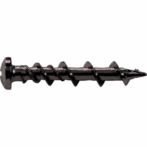 DeWALT Anchors & Fasteners 1/4" Diam, 1-1/2 Length Under Head, Phillips Drive Concrete Screw & Masonry Fastener - Carbon Steel, Black Phosphate Finish