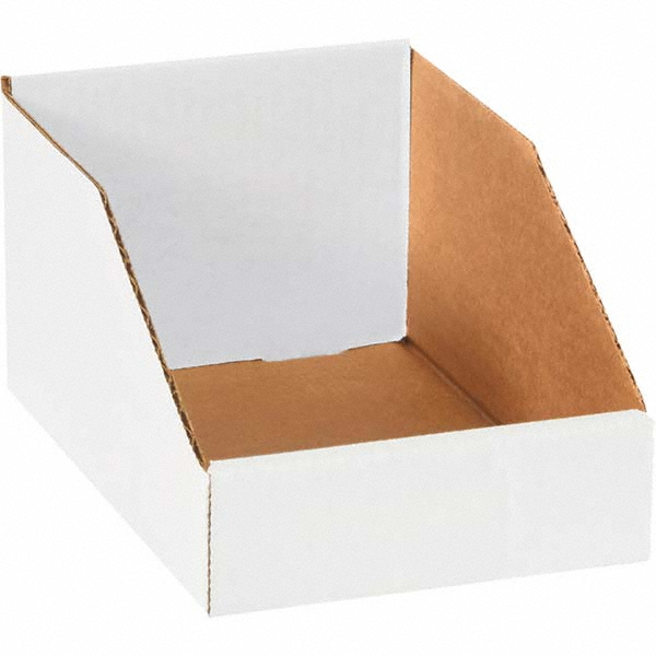 Value Collection 8" Wide x 9" Deep x 4-1/2" High Drawer Bin - White, Cardboard, 40 Lb Capacity