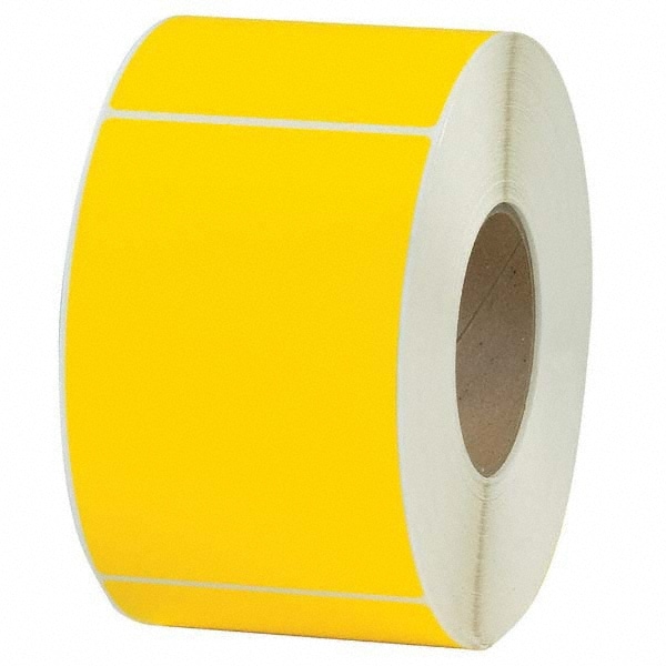 Value Collection - Label Maker Label: Yellow, Topcoated Facestock, 6 ...