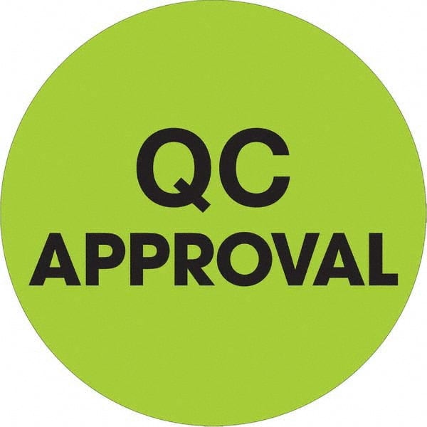 Shipping & DOT Label: "QC Approval", Round, 2" Dia