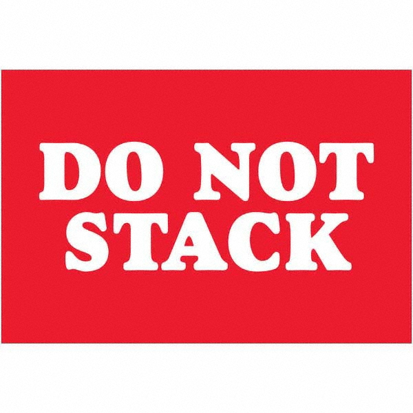 Shipping & DOT Label: "Do Not Stack", Rectangle, 3" Wide, 2" High - Paper, Uncoated