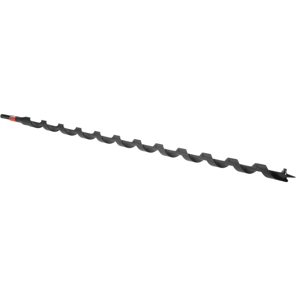 Auger & Utility Drill Bits; Shank Diameter: 0.4724 ; Shank Size: 3/8in ; Shank Type: Hex ; Tool Material: Carbon Steel ; Coating: Oxide ; Twist Length: 27in