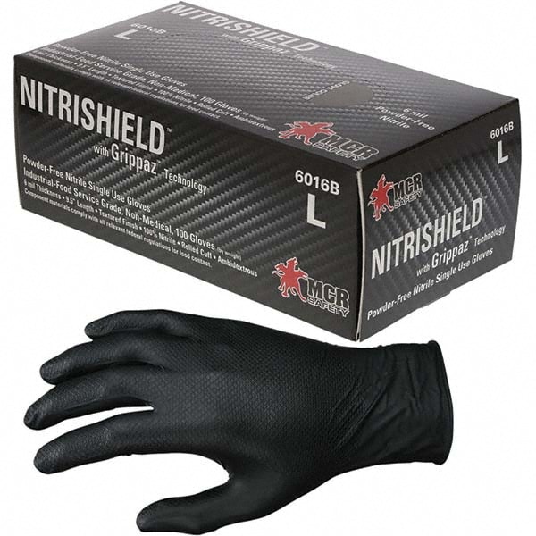 MCR SAFETY 6016BXL Disposable Gloves: X-Large, 6 mil Thick, Nitrile, Industrial Grade Image