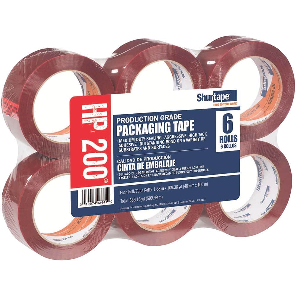 Packing Tape: Red, Hot Melt Adhesive
