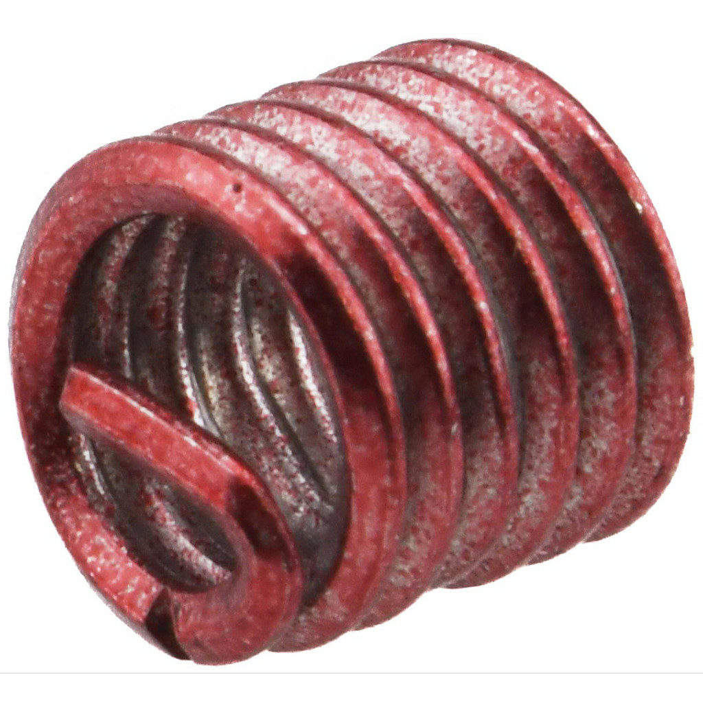 Recoil Screw-Locking Insert: Stainless Steel, #8-32, 1-1/2D - 0.2460" OAL, Tangless, Bright Finish | 5-Pack | Part #13583