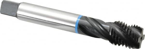 Emuge CU503200.5019 Spiral Flute Tap: 1-1/8-7, UNC, 4 Flute, Modified Bottoming, 2B Class of Fit, Cobalt, Oxide Finish 