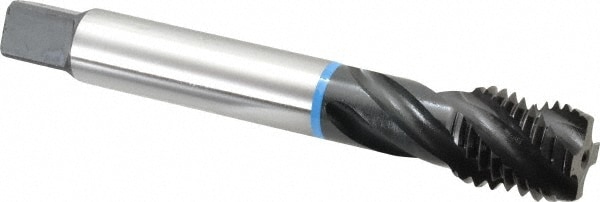 Emuge CU503200.5019 Spiral Flute Tap: 1-1/8-7, UNC, 4 Flute, Modified Bottoming, 2B Class of Fit, Cobalt, Oxide Finish Image