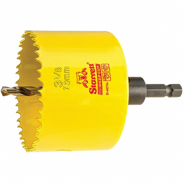 Starrett Hole Saw 31/8" Saw Dia, 2" Cut Depth MSC Industrial Supply Co.