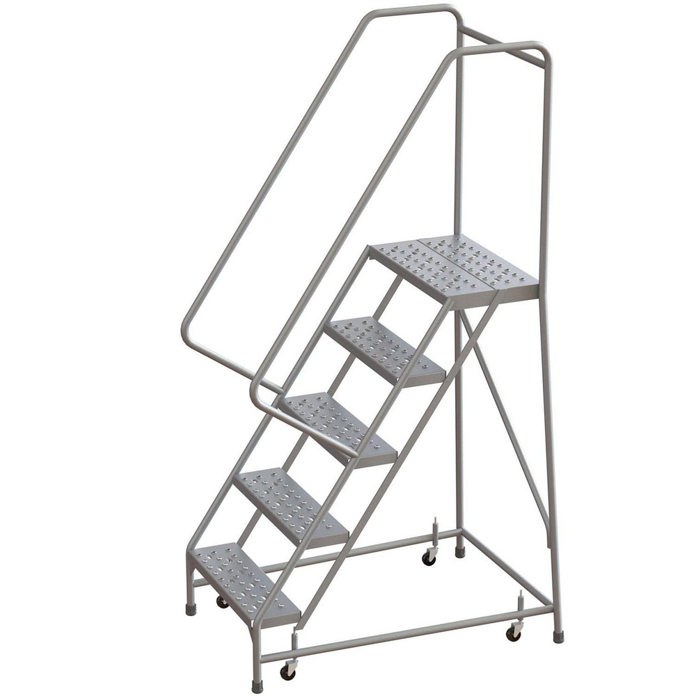 TRI-ARC - 5-Step Aluminum Step Ladder: 350 lb Capacity, 6' 10