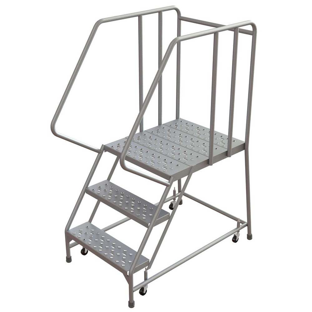 TRI ARC 3 Step Aluminum Step Ladder 5 Ft 2 In Height MSC Direct tri-arc-3-step-aluminum-step-ladder-5-ft-2-in-height-msc-direct