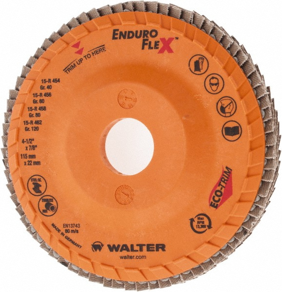WALTER Surface Technologies - Flap Disc: 4-1/2
