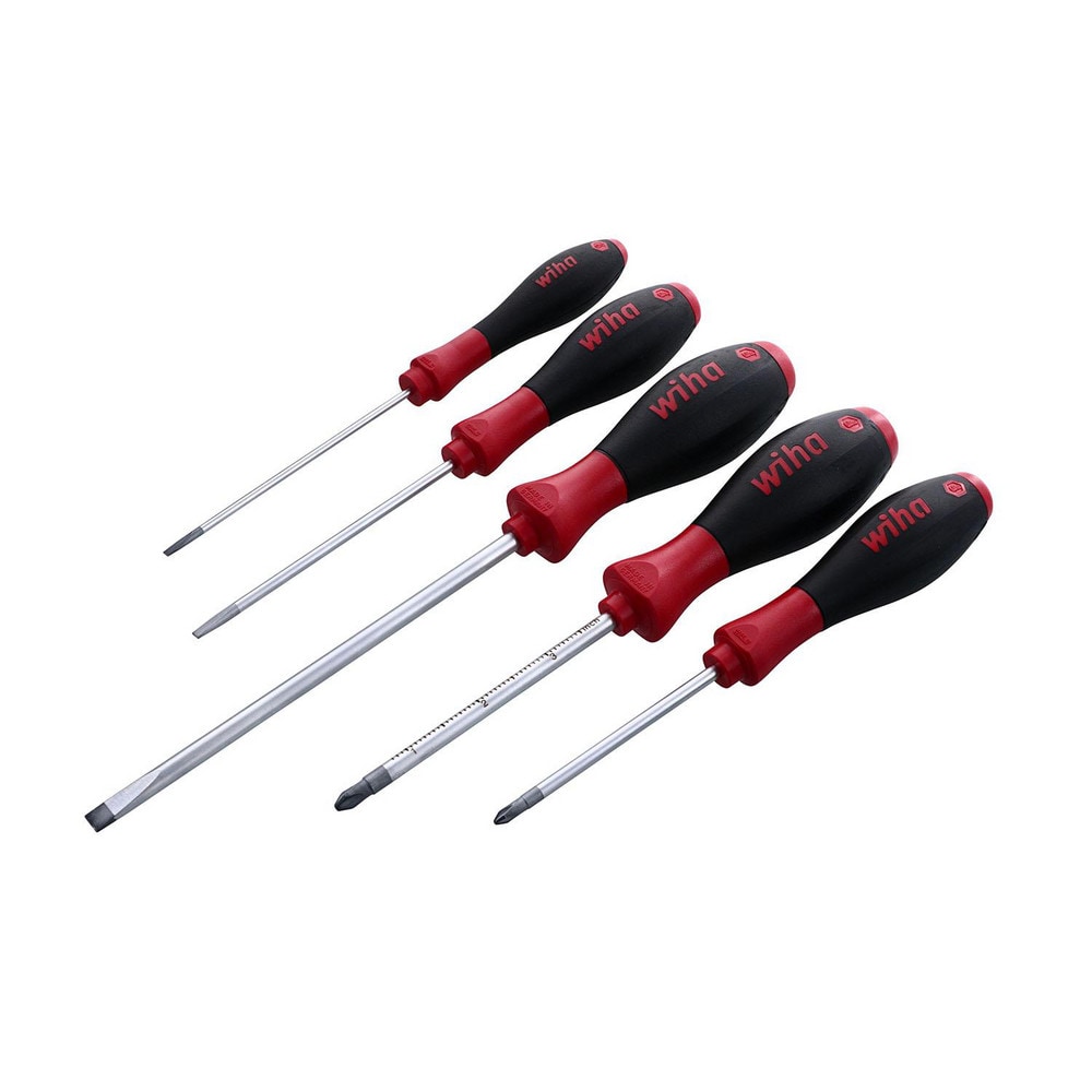 Screwdriver Set: 5 Pc, Phillips & Slotted