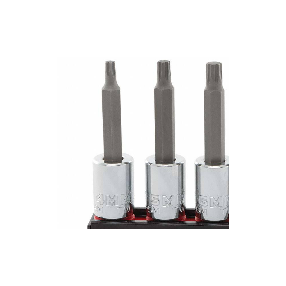 Proto Hex Bit Socket Set 3/8" Drive, 7 Pc, 4 to 10 mm Hex MSC