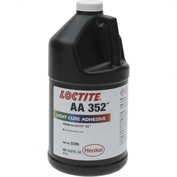 LOCTITE 135413 Light Cure Adhesive Glue: 1 L, Bottle, Clear 