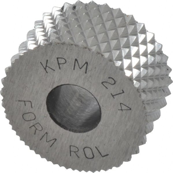 Value Collection KPM-214 Standard Knurl Wheel: 3/4" Dia, 90 ° Tooth Angle, 14 TPI, Diamond, High Speed Steel 