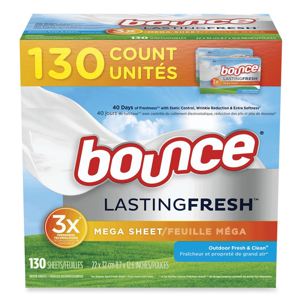 Fabric Softener Sheets, Outdoor Fresh and Clean, 130 Sheets/Box, 3 Boxes/Carton Fabric Softener Sheets, Outdoor Fresh and Clean, 130 Sheets/Box, 3 Boxes/Carton