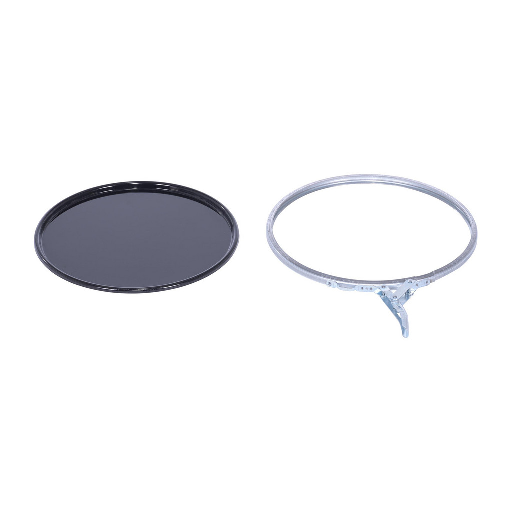 Vestil Steel Lid & Lever Lock Combo For: 5 Gallon Bucket Black - Gauge: 29 | Part #LID-STL-LL