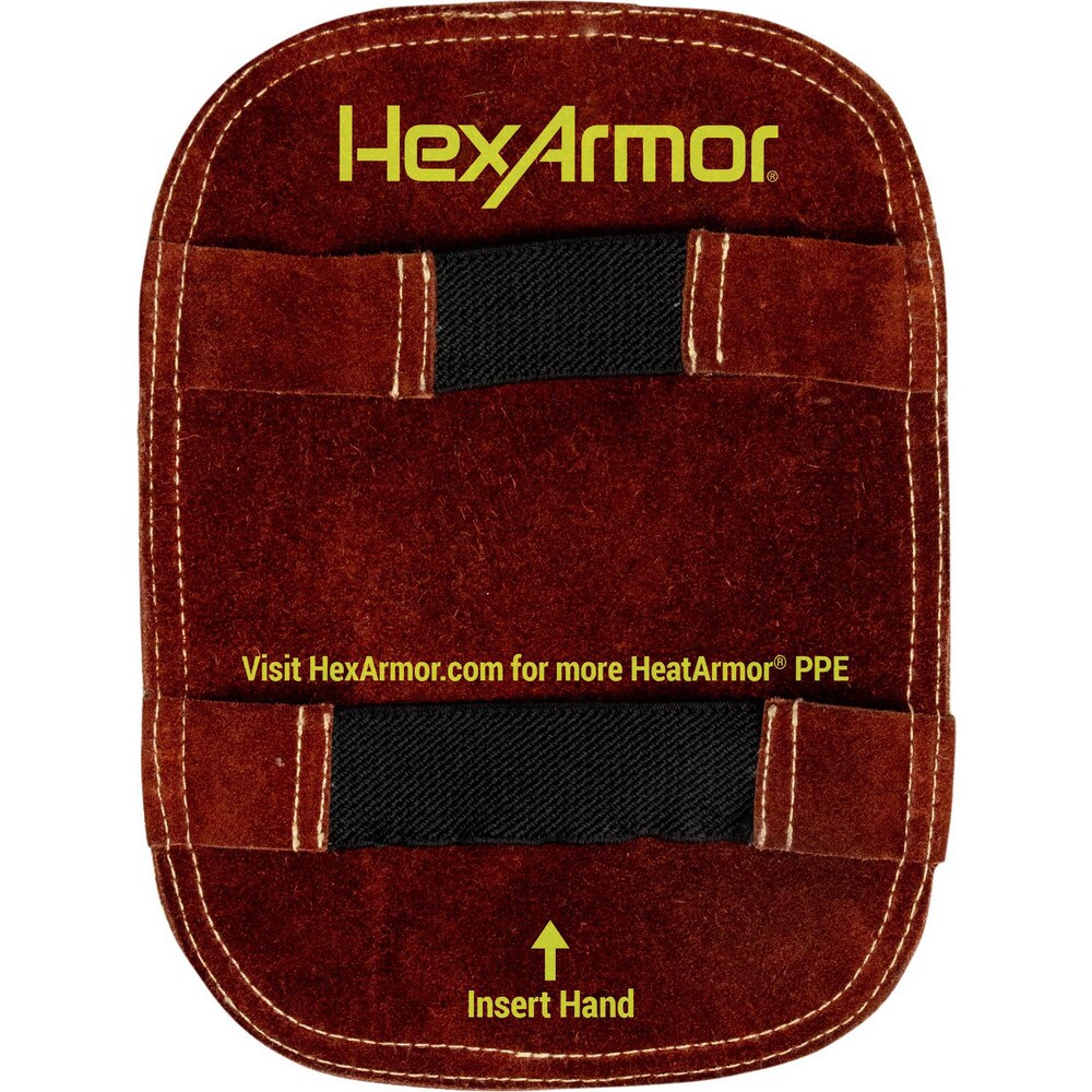 Welding, Heat & FR Aluminized Sleeve: Size Universal, Leather, Brown & Silver