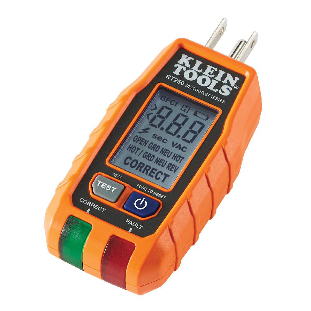 Circuit Continuity & Voltage Testers; Tester Type: Receptacle Tester ; Minimum Voltage: 0 ; Maximum Voltage: 132V AC ; Display Type: LCD; LED ; Audible Alert: No ; Batteries Included: Yes