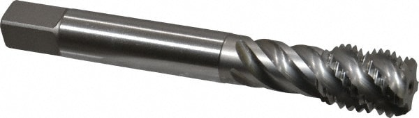 Emuge CU513510.5623 5/8-11 UNC, 4 Flute, 45° Helix, Bottoming Chamfer, Bright Finish, Cobalt Spiral Flute STI Tap Image