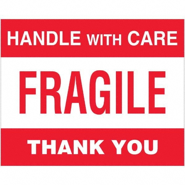 Fluorescent Green 3 x 5 Fragile Handle with Care High Claim Value Labels//Stickers 1 Roll 500 Labels Per Roll