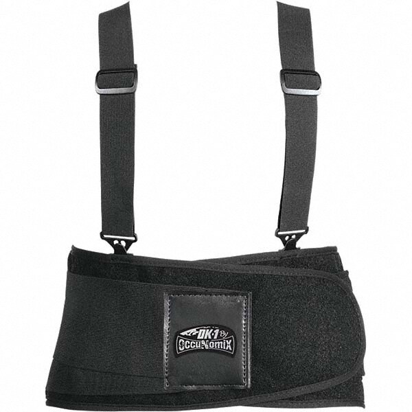 Back Support: Belt with Detachable Shoulder Straps, Universal, 26 to 48" Waist, 8" Belt Width