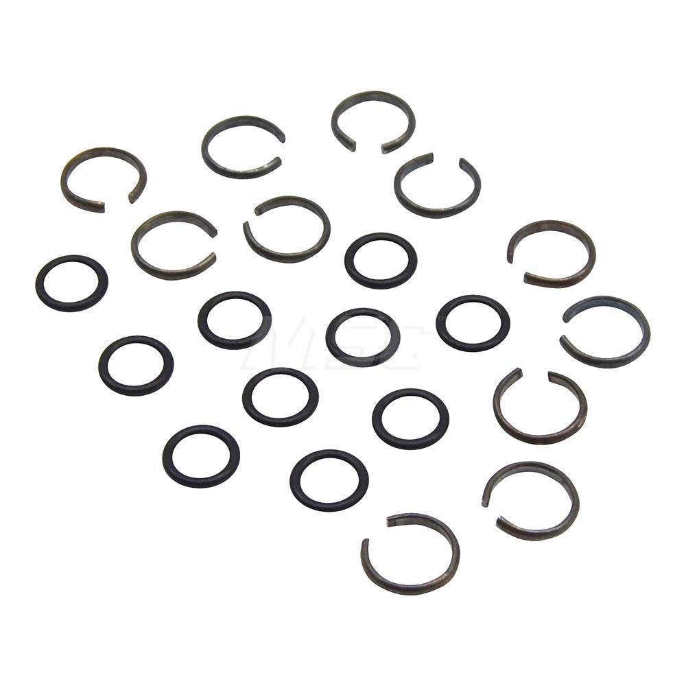 1/2" Wrench Socket Retainer Kit: 10 pc, Steel, O-Ring