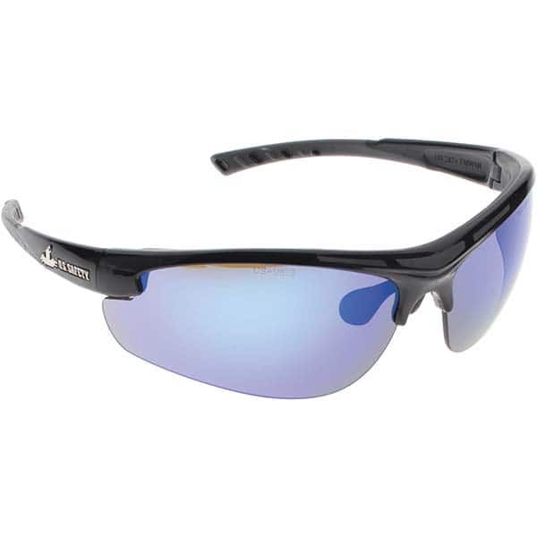 MCR Safety - Safety Glass: Anti-Reflective, Blue Mirror Lenses, Full ...