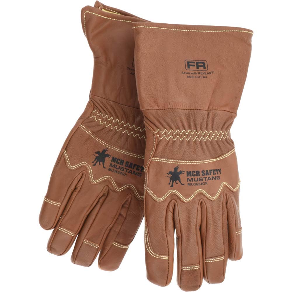 MCR SAFETY MU3624GKL Arc Flash & Flame Protection Gloves; Protection Type: Arc Flash ; Maximum Arc Flash Protection (cal/Sq. cm): 61.4 ; Hand: Paired ; Lining Material: Unlined ; Size: Large ; PSC Code: 4240 Image