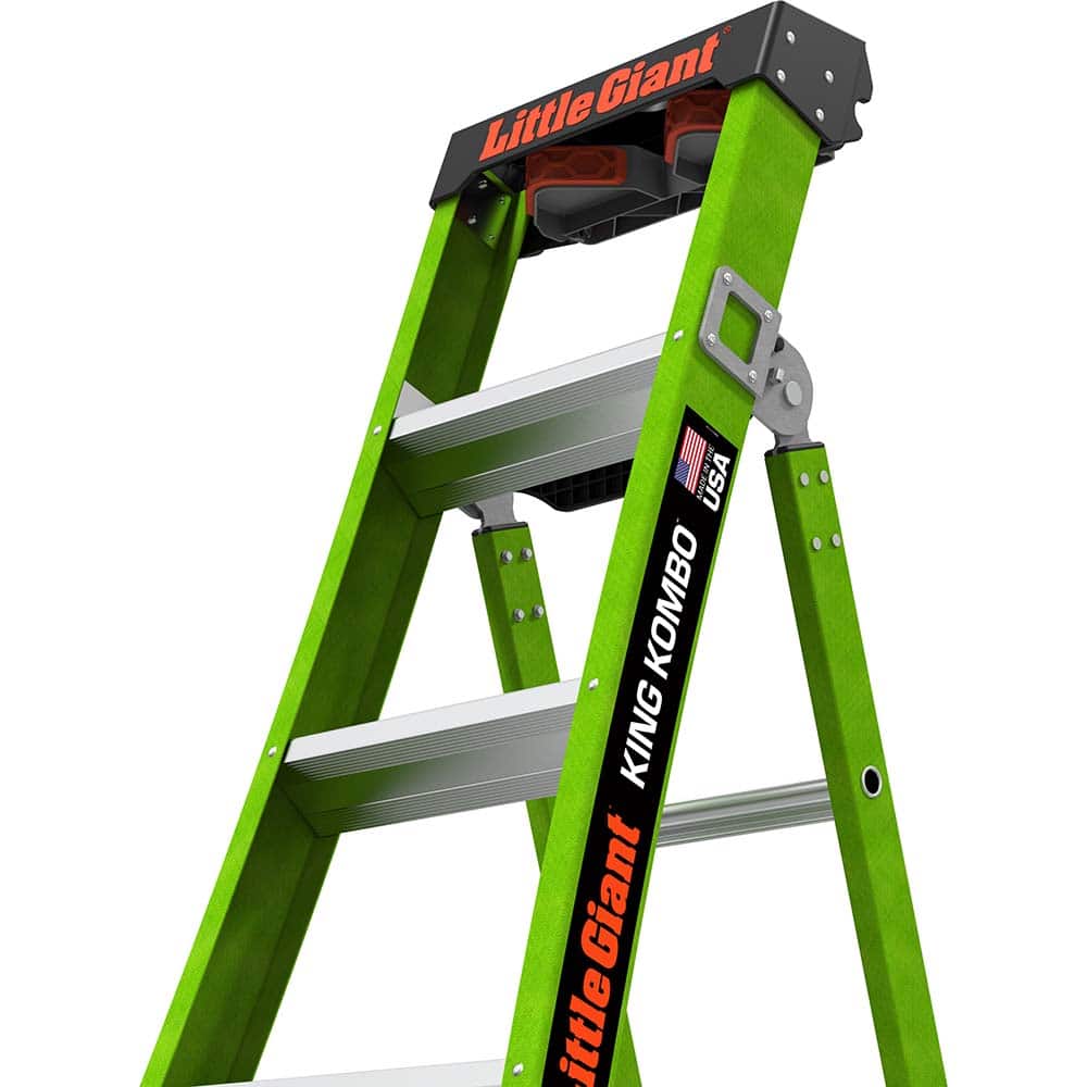 4-Step Ladder: Fiberglass, Type IAA, 375 lb Capacity
