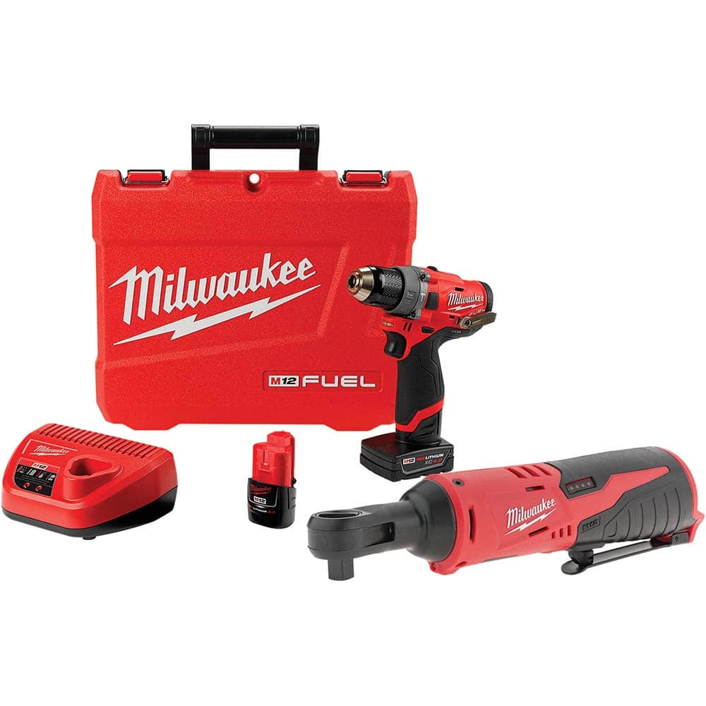 Rotary Hammers Milwaukee Tool - Hammer Drills & Rotary Hammers; Type: Hammer Drill ; Type  of Power: Cordless ; Blows Per Minute: 0-22500 ; Speed (RPM): 0-1700 ;  Chuck Type: All-Metal Keyless Ratcheting ; Chuck Size (Inch): 1/2 -  94707759 - MSC Industrial Supply
