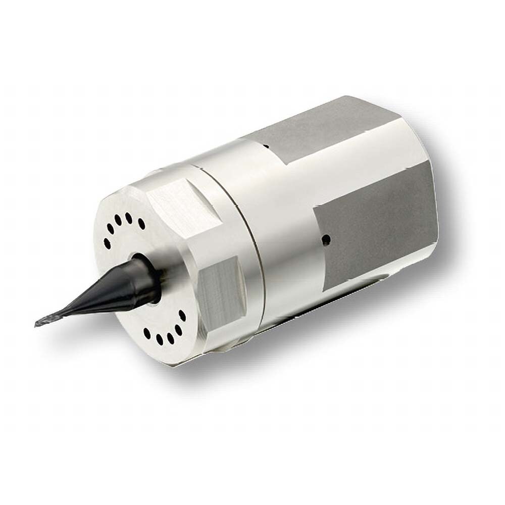 Fluid & Air-Mist High-Speed Spindles; Drive Type: Coolant/Cutting Oil ; RPM: 75000.000 ; Compatible Tool Size: 3mm; 4mm; 6mm ; Shaft Diameter: 25.000 (mm); Wattage: 300.000 ; Operating Pressure Range (psi): 145-870