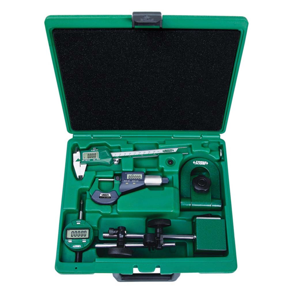 Machinist Caliper & Micrometer Tool Kit: 5 pc, 0 to 150 mm Caliper, 0 to 25 mm Micrometer