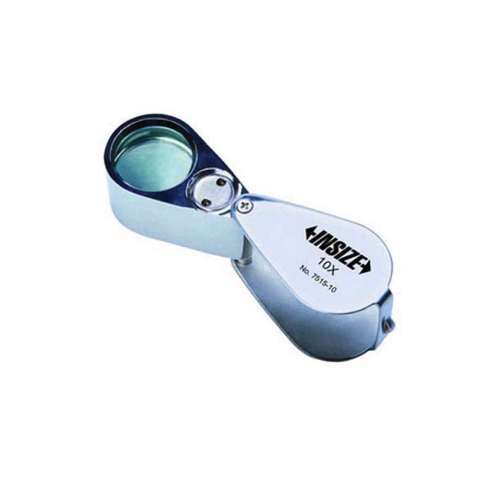 Insize USA LLC 7515-10 Handheld Magnifiers; Minimum Magnification: 10x ; Maximum Magnification: 10x ; Lens Shape: Round ; Lens Diameter (mm): 21.00 ; Lens Diameter (Decimal Inch): 55/64 ; Number of Lenses: 1 