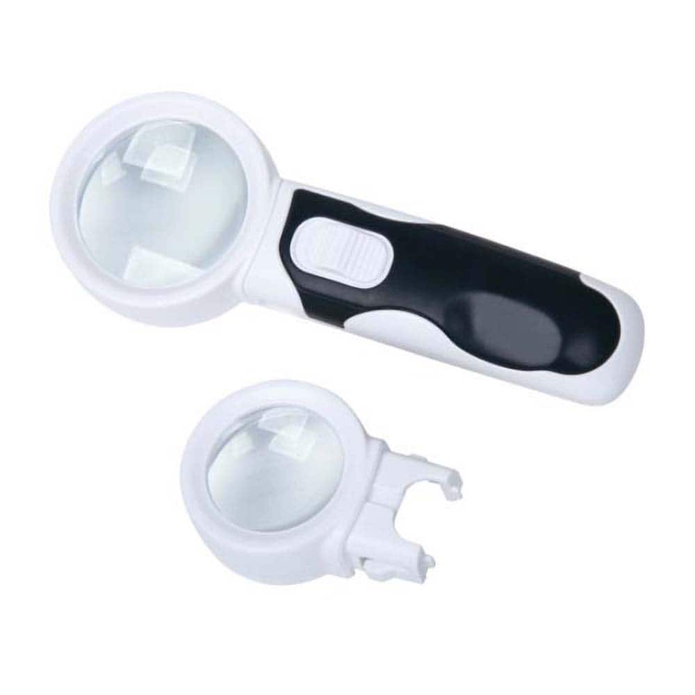 Insize USA LLC 7522-610 Handheld Magnifiers; Minimum Magnification: 6x ; Maximum Magnification: 10x ; Lens Shape: Round ; Lens Diameter (mm): 37.00; 50.00 ; Lens Diameter (Decimal Inch): 1-29/64; 1-31/32 ; Number of Lenses: 2 