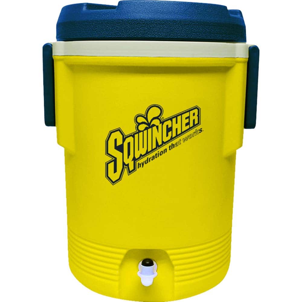 Portable Coolers; Portable Cooler Type: Beverage Cooler ; Body Color: Yellow; Blue ; Volume Capacity: 5 gal ; Material: Plastic ; Overall Height: 20.0000in ; Depth (Inch): 13