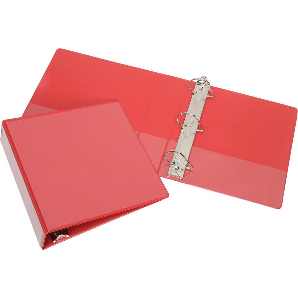 Ability One - 3 Hole Binder: Red - 94737301 - MSC Industrial Supply