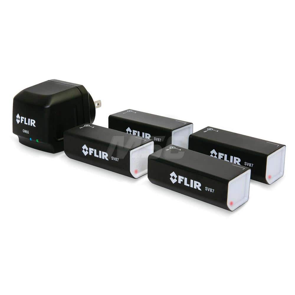 FLIR SV87-KIT The FLIR SV87-KIT Vibration Monitoring Solution is essential for manufacturing processes that use rotating machinery, industrial pumps, fans, gearboxes, and motors. The included remote monitoring gateway stores sensor data and wirelessly transmits reading 